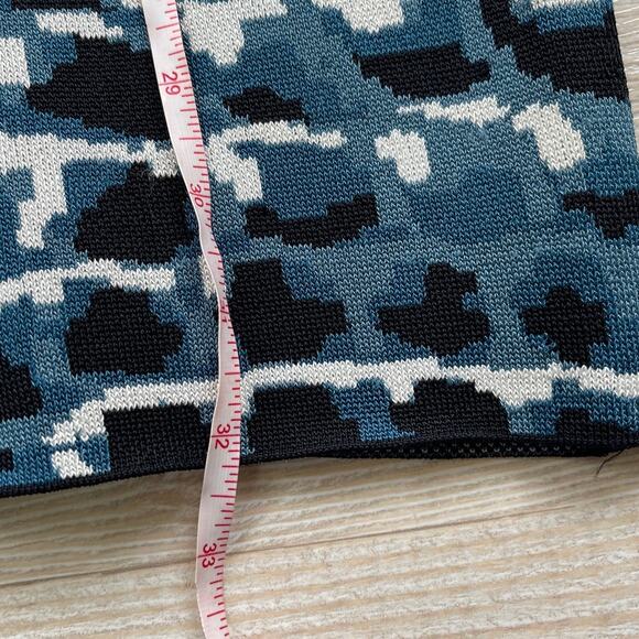 Parker Hartley Knit Long Sleeve Mini Dress | Black/Blue‎ Size Small - Picture 8 of 8